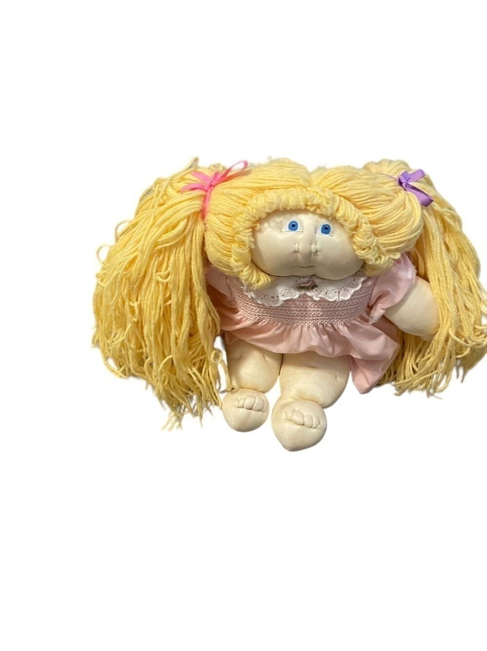 Vintage 1980's Cloth Face Cabbage Patch Kids Blue Eyes Blonde Hair